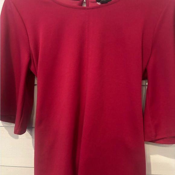 Ann Taylor Factory Dark Pink/Red with adjustable Tie Front /Back Blouse - Picture 11 of 14